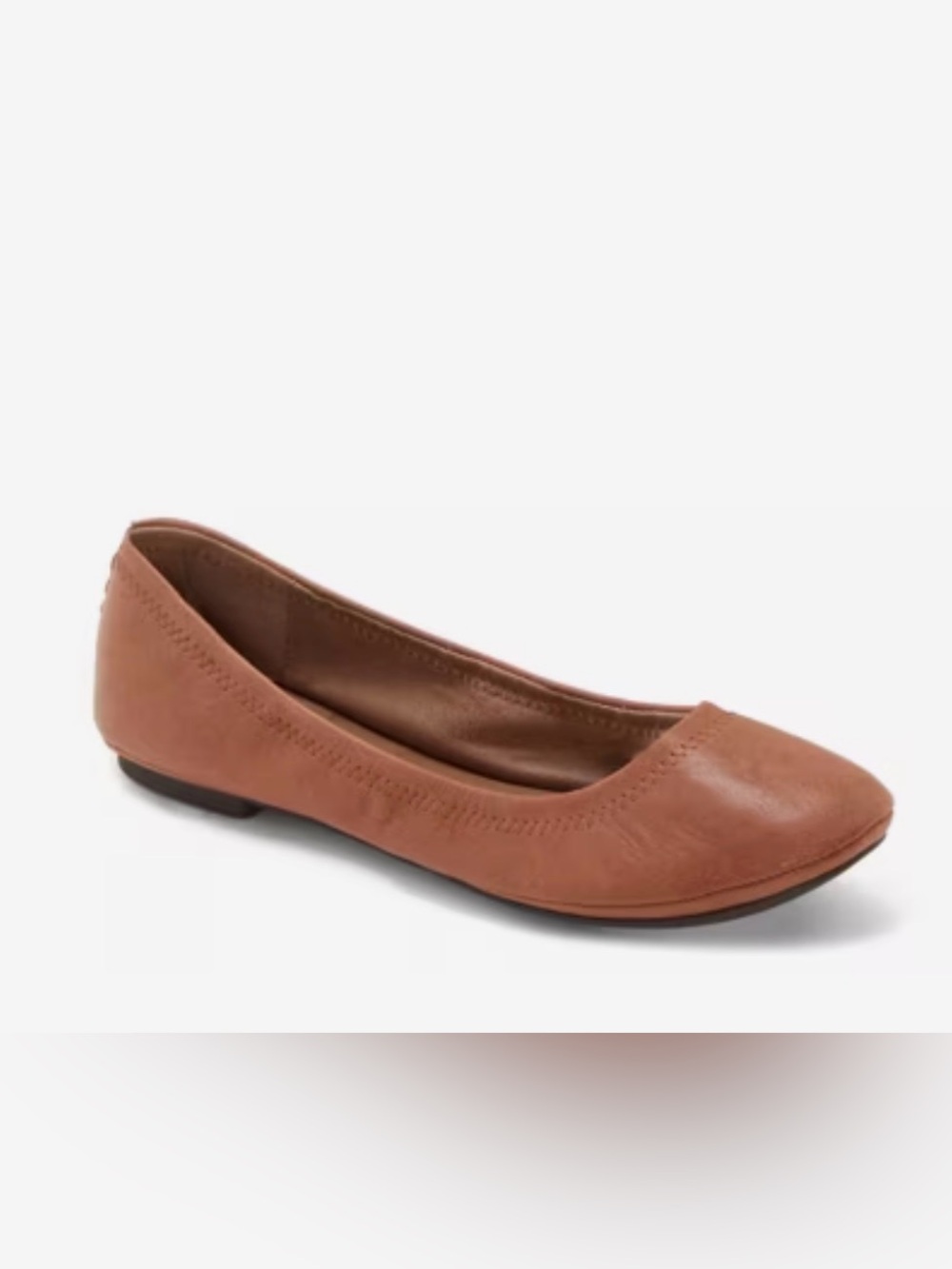 Lucky Brand Emmie Ballet Flat Cognac Brown SZ 8